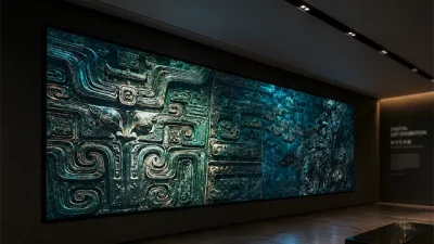 MIP P0.9375 Parete artistica digitale a LED in galleria buia del museo