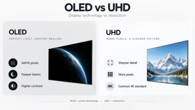QLED बनाम UHD: प्रतिद्वन्द्वी होइन - एउटा प्यानल हो, अर्को रिजोल्युसन हो