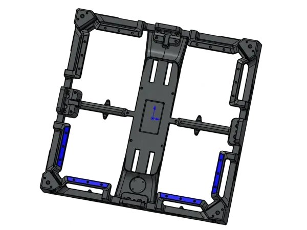 Vuokrattavan LED-kaapin rungon 3D CAD-malli
